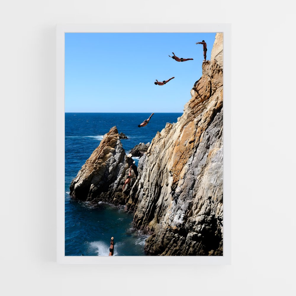 Poster quebrada acapulco chute – affiche Plongeon de falaise (vue 3)